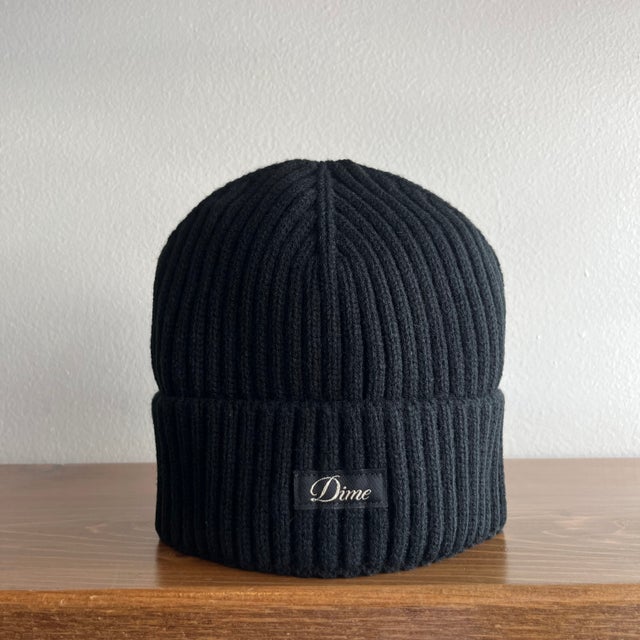 【希少】Dime Montreal leaf logo beanie black Dime Cursive Fold Beanie Black | One Size | 1140386_One Size