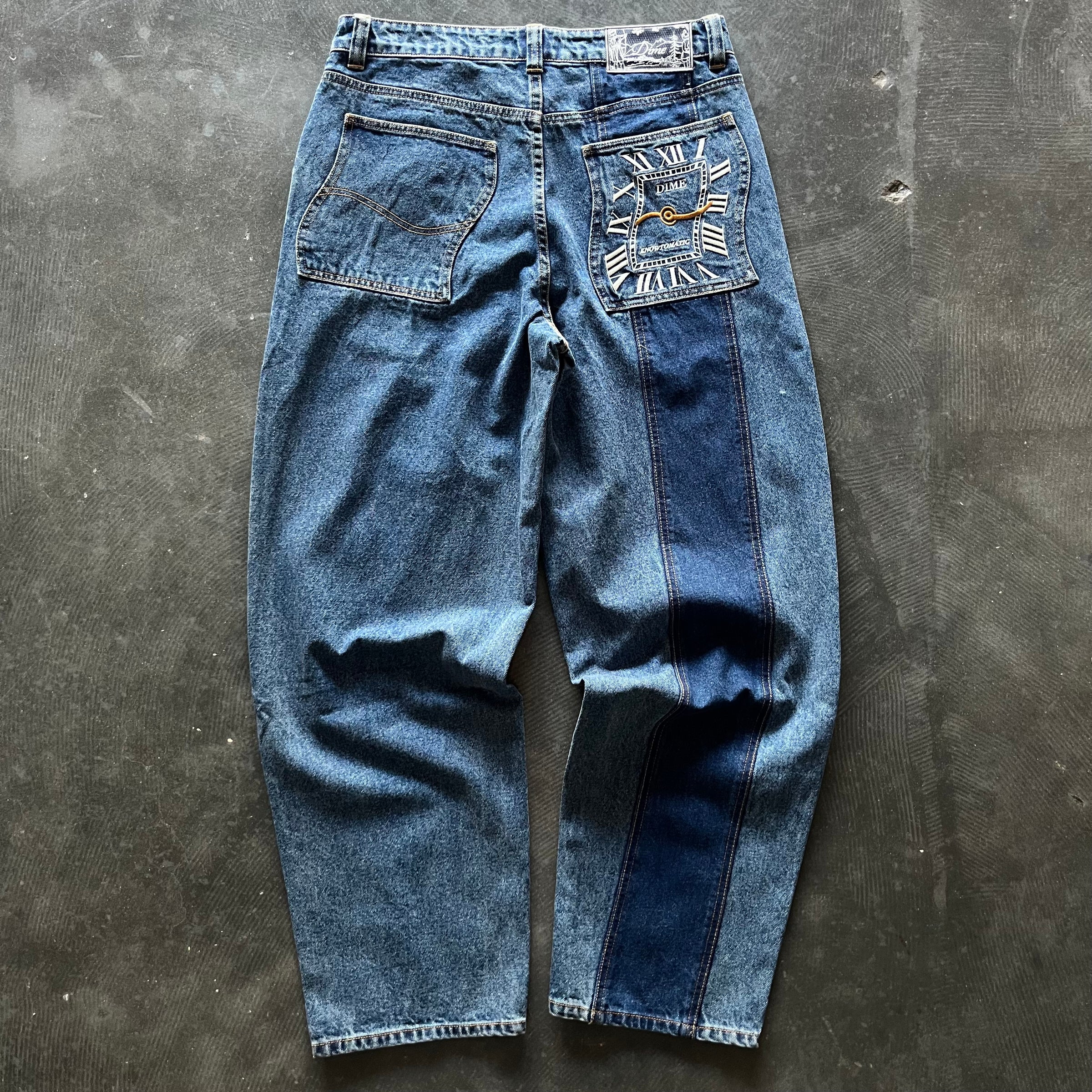 DIME BAGGY DENIM-KNOWTOMATIC 32インチ Dime Baggy Denim Knowtomatic Blue | Full Court Online