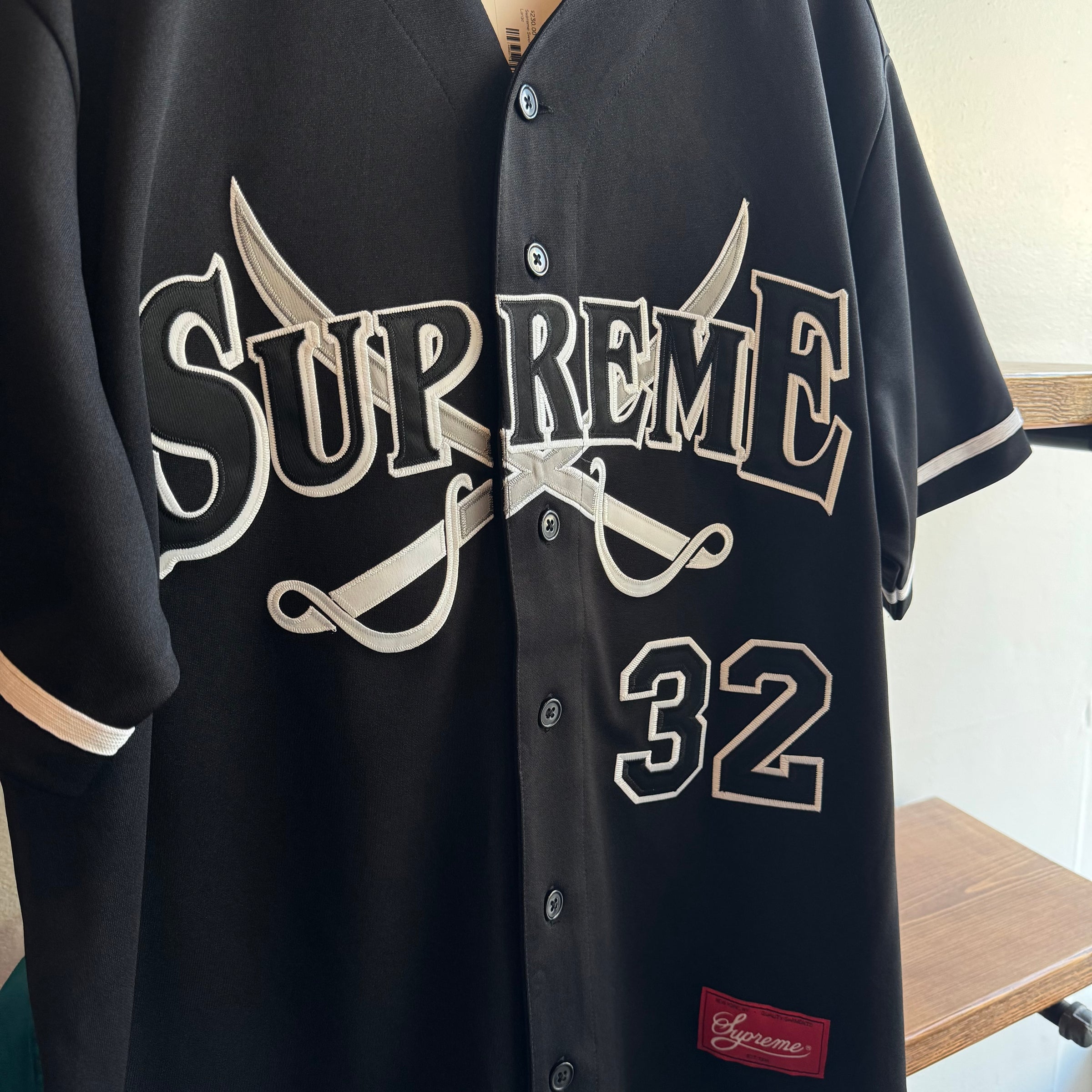 Supreme Swords Baseball Jersey Black | Full Court Online