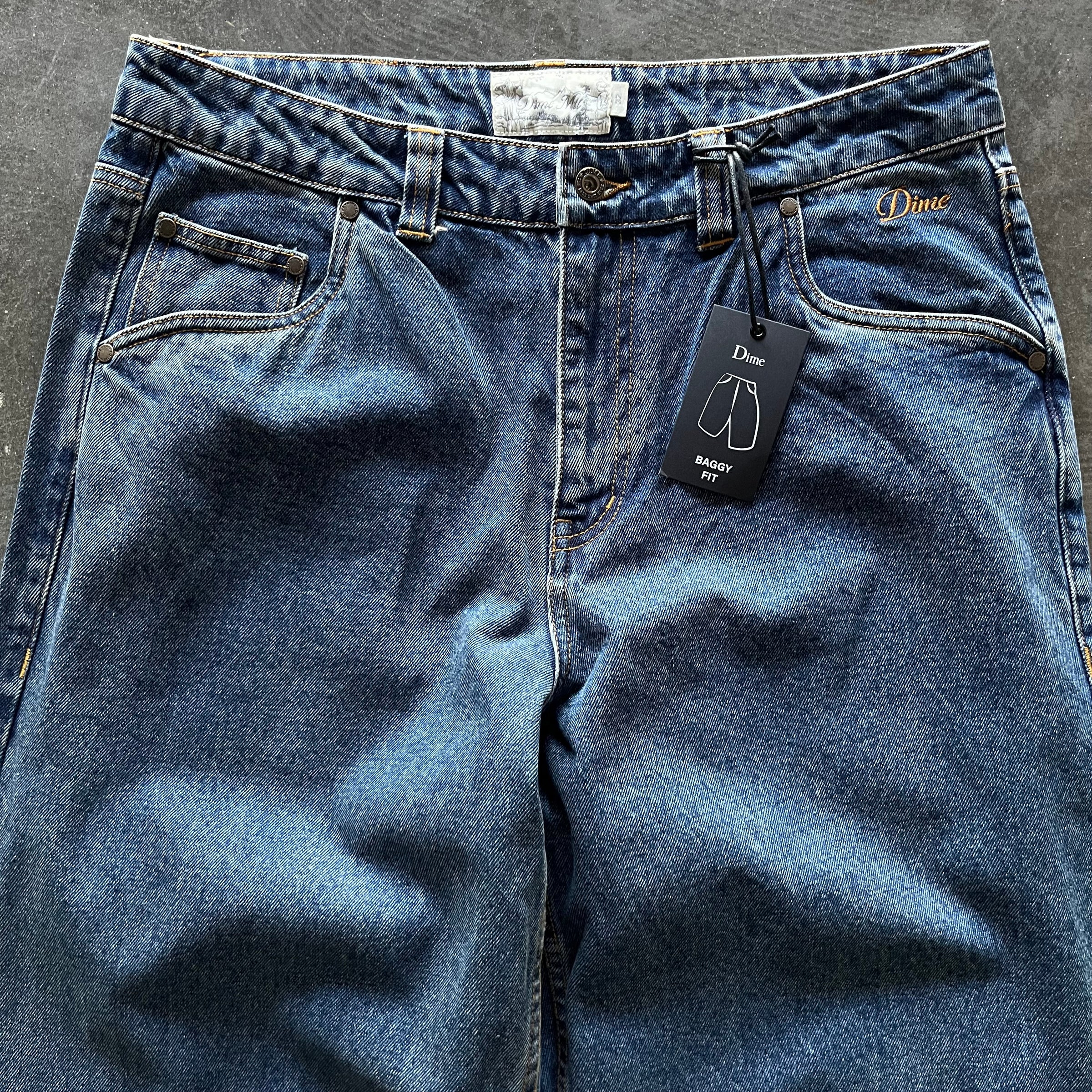 Dime Baggy Denim Knowtomatic Blue | Full Court Online
