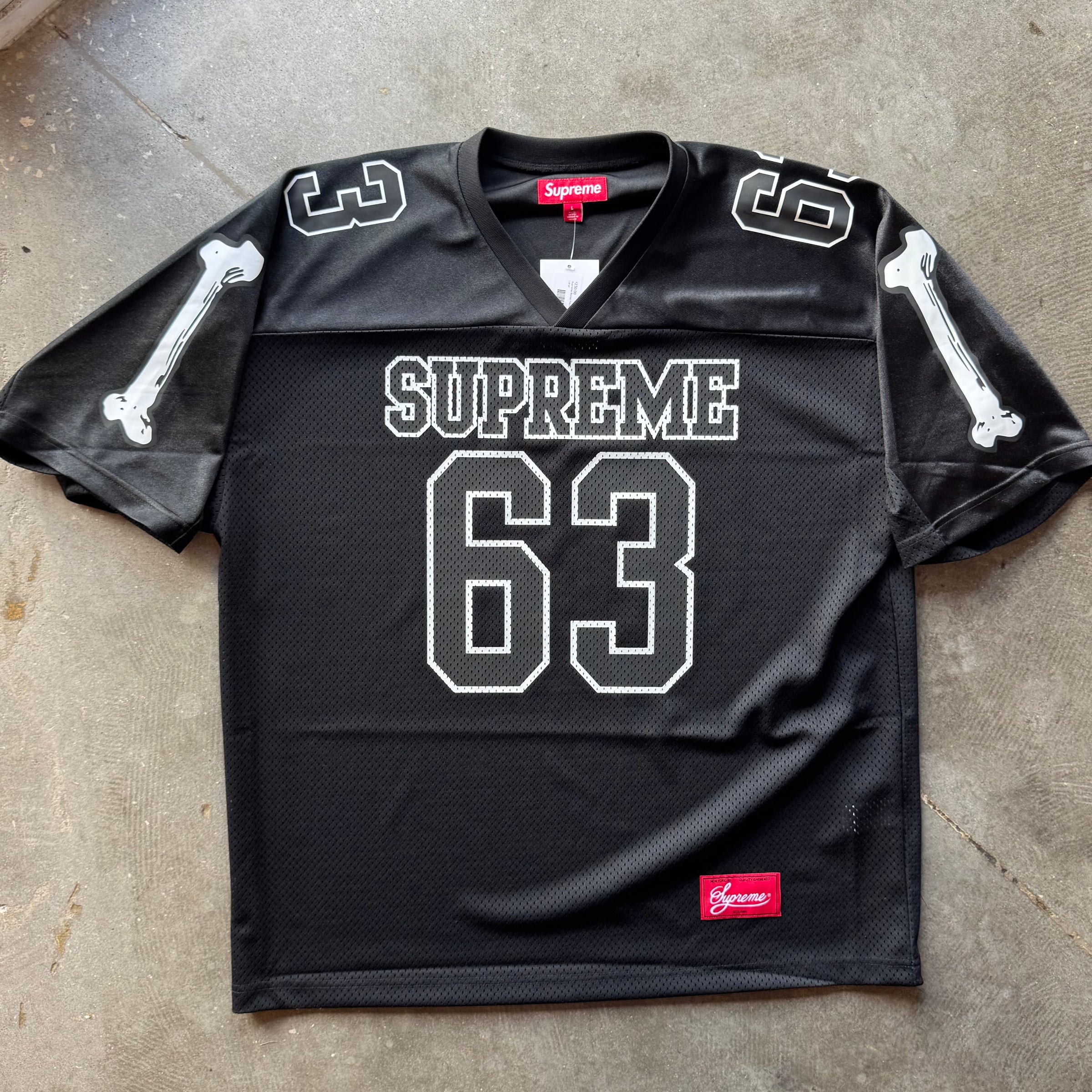 Supreme Bones Football Jersey Black L 新品 Supreme Bones Football Jersey Black | Full Court Online