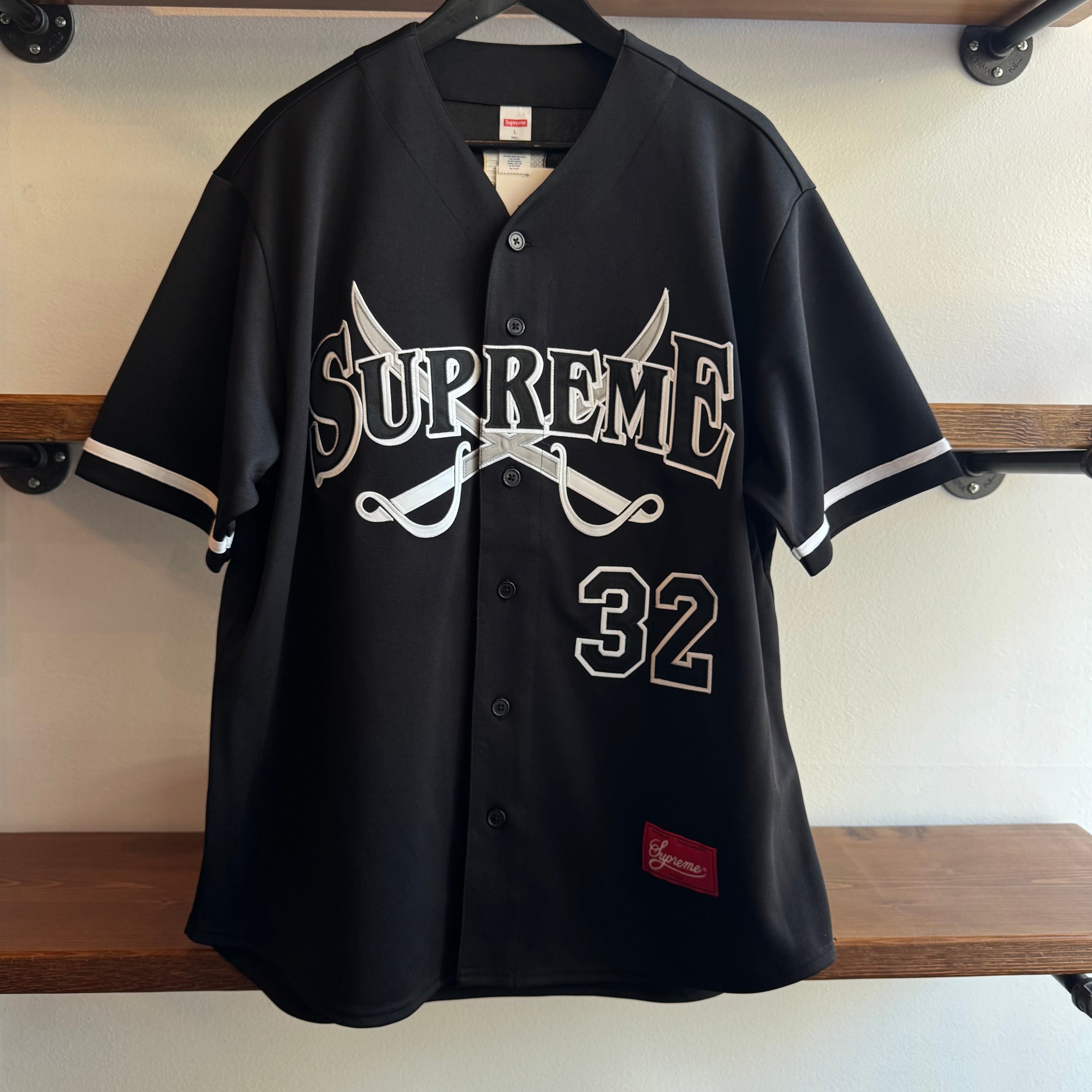 Supreme Swords Baseball Jersey Black | Full Court Online
