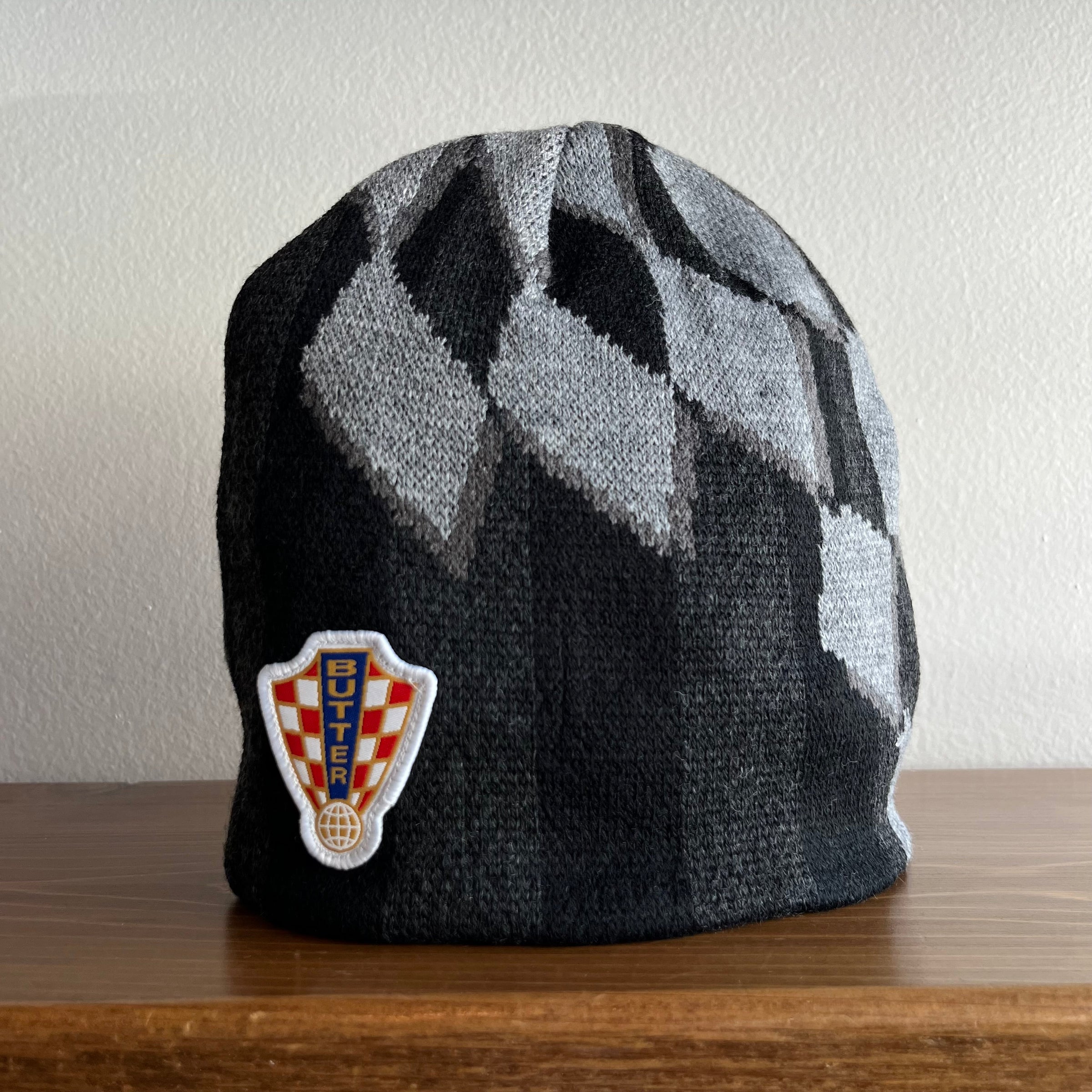 Butter Goods Flag Skully Beanie Black | Full Court Online
