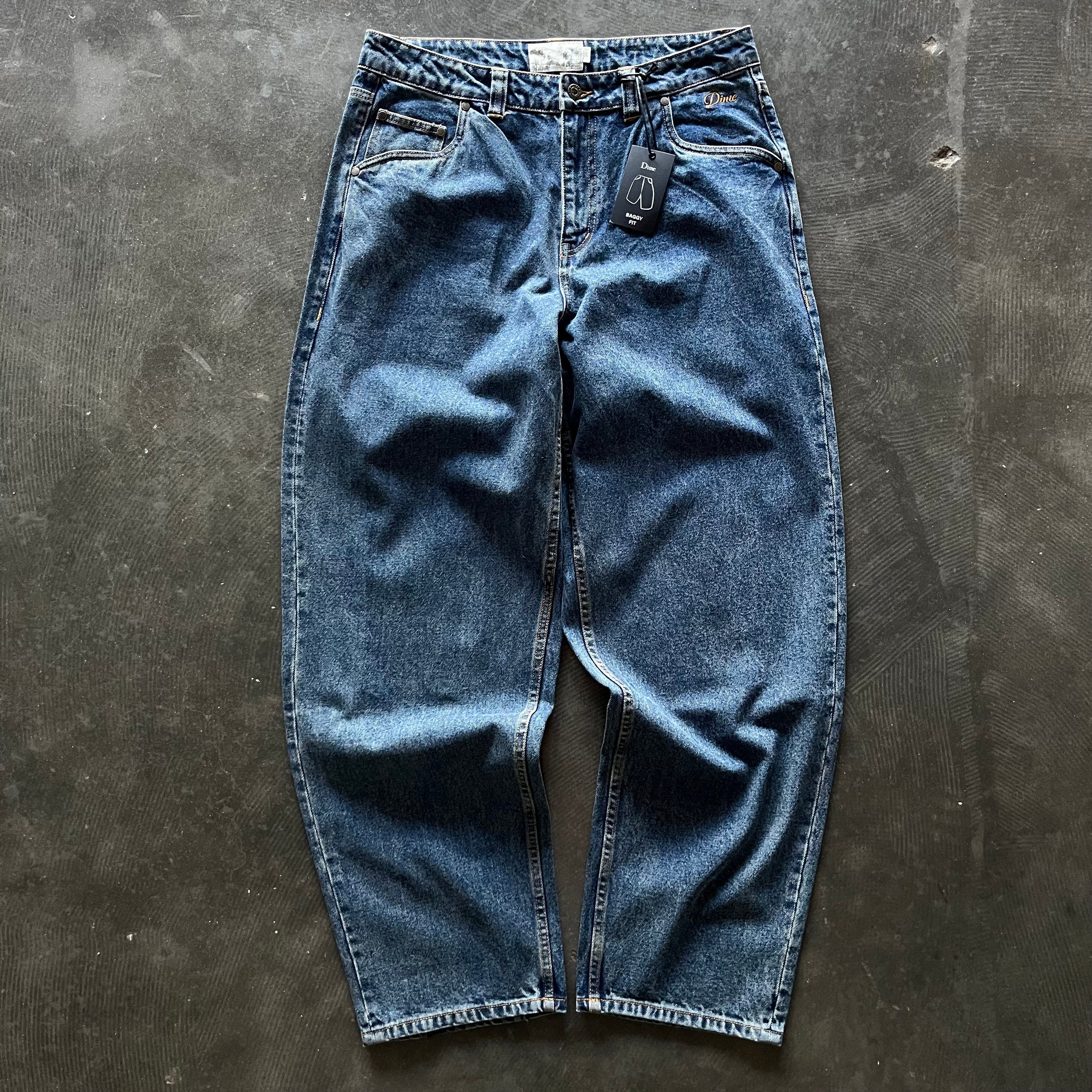 Dime Baggy Denim Knowtomatic Blue | Full Court Online
