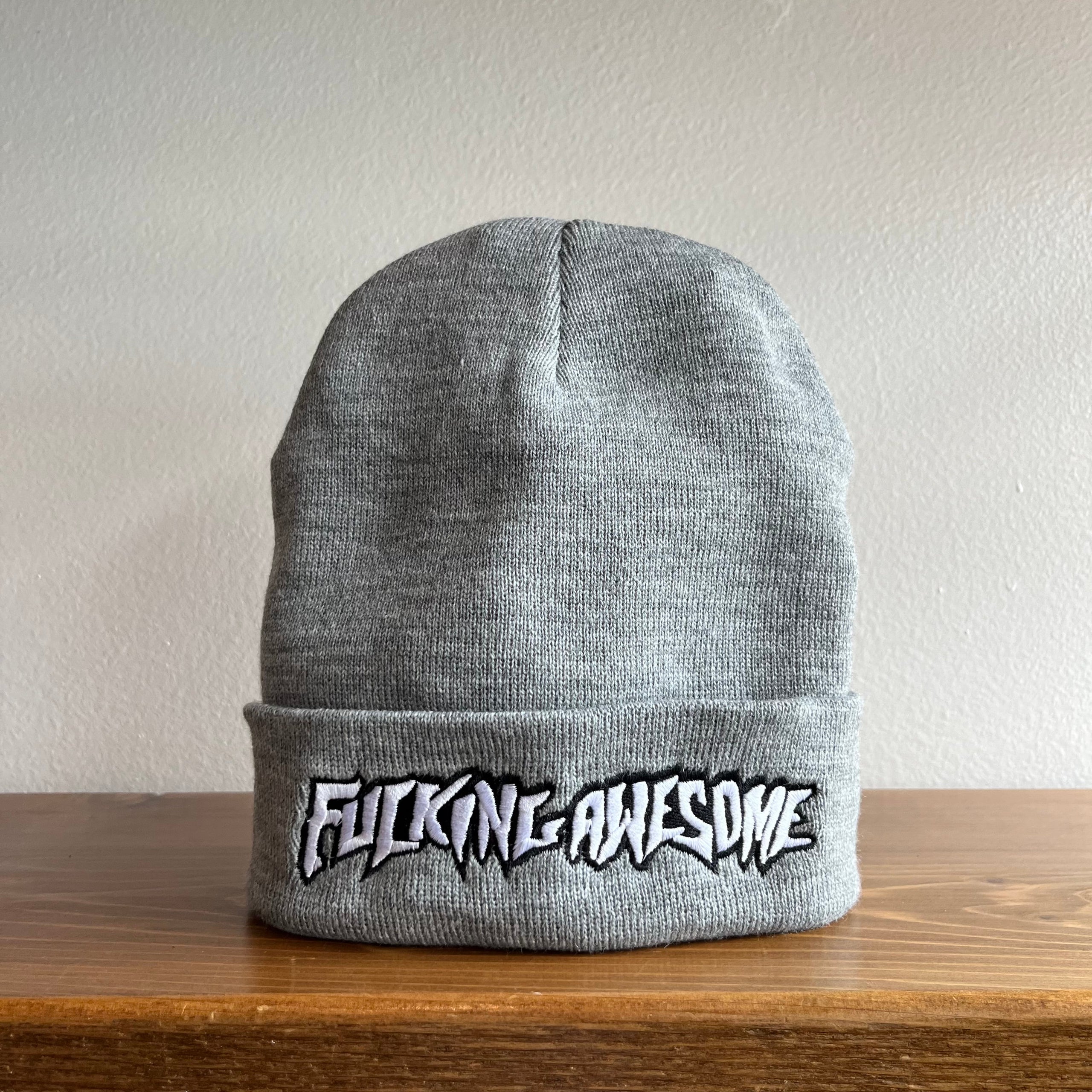 Fucking Awesome Stamp Cuff Beanie Grey